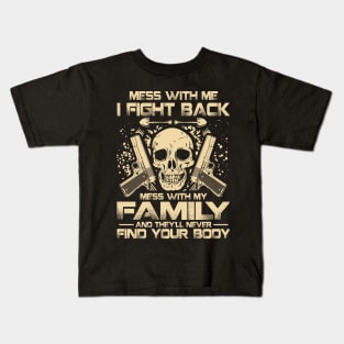 Don't Mess With My Family - 2nd Amendment Kids T-Shirt